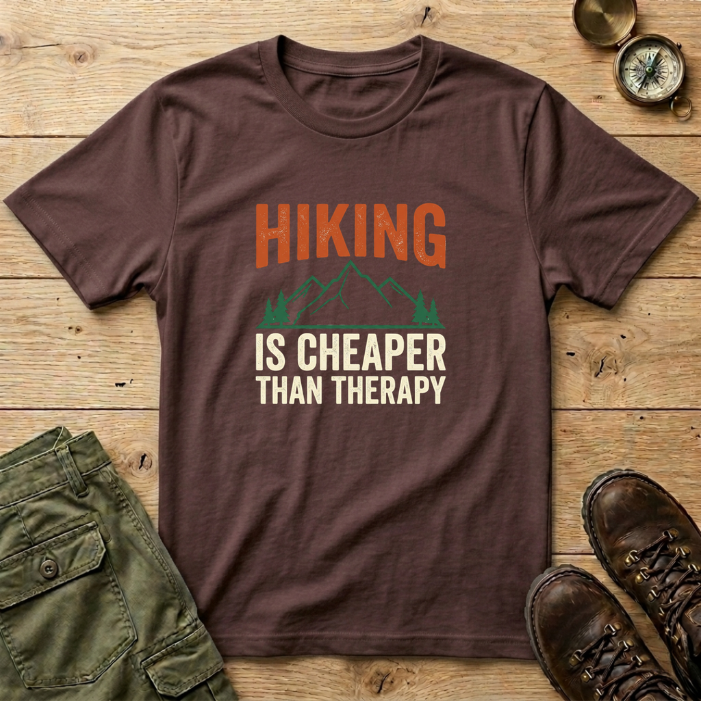 Hiking Is Cheaper Than Therapy T-Shirt