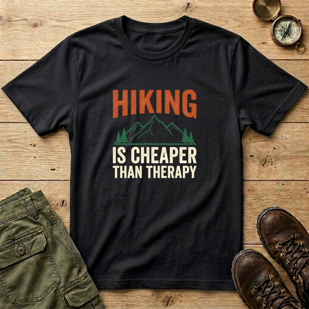 Hiking Is Cheaper Than Therapy T-Shirt