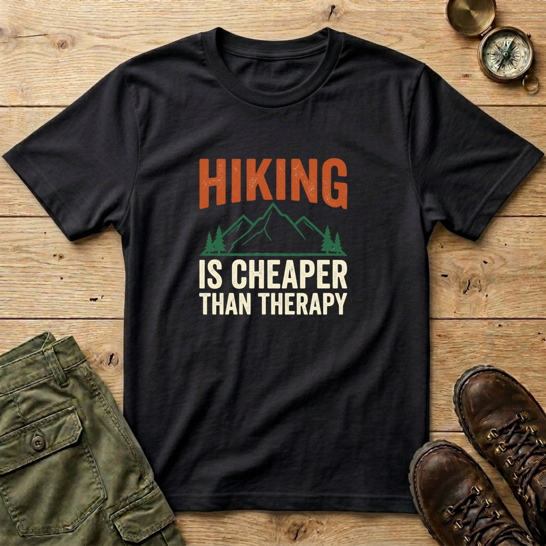 Hiking Is Cheaper Than Therapy T-Shirt
