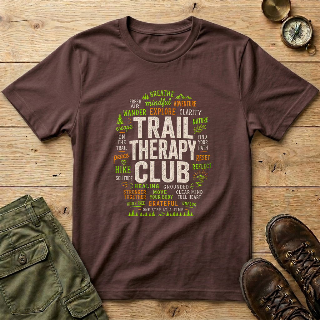 Trail Therapy Club Word Cloud T-Shirt