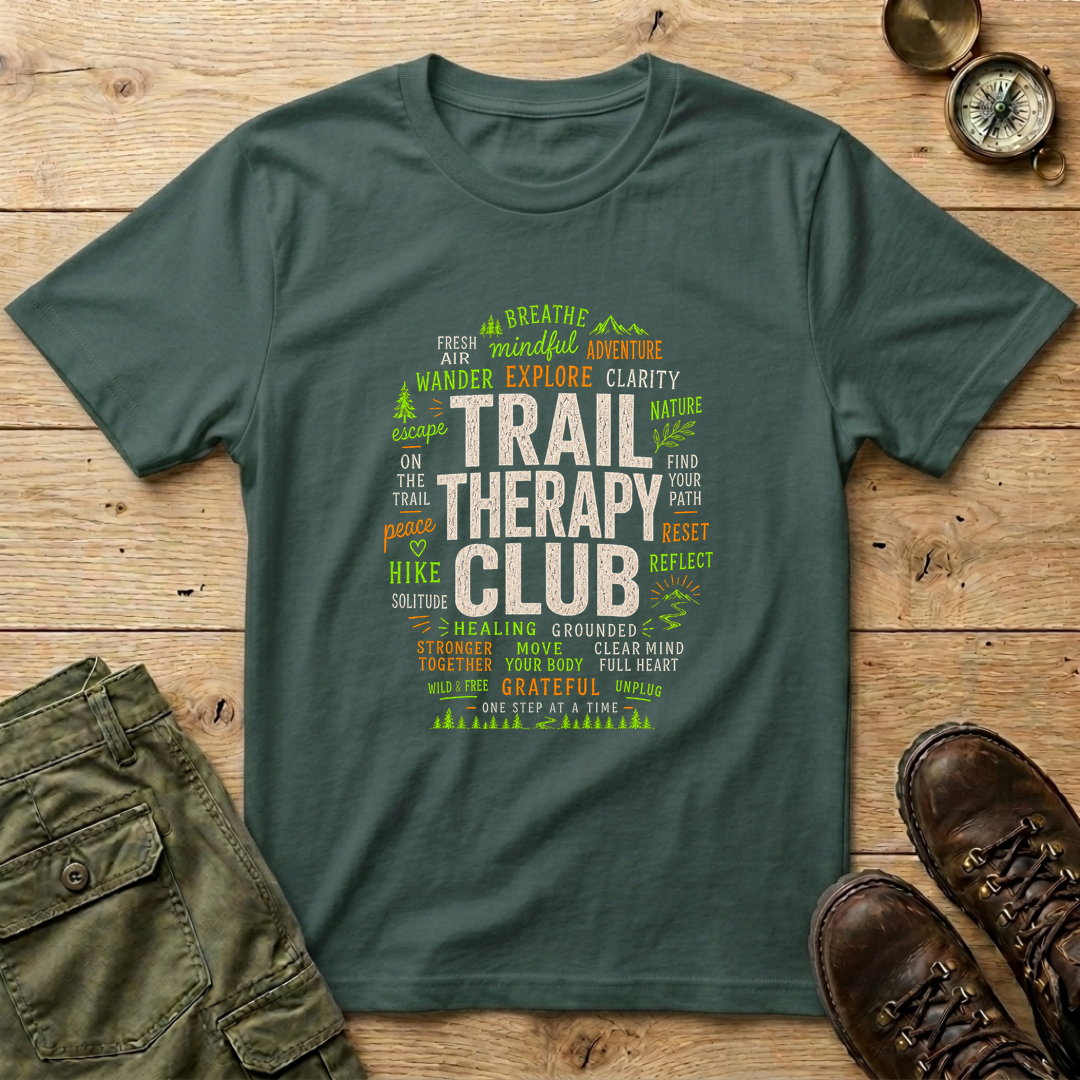 Trail Therapy Club Word Cloud T-Shirt