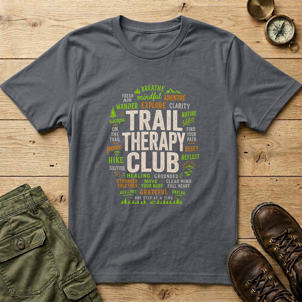 Trail Therapy Club Word Cloud T-Shirt