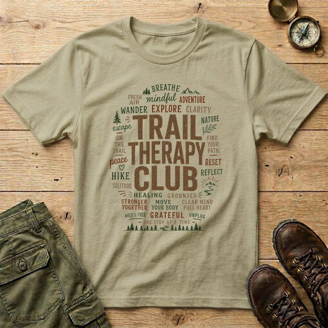 Trail Therapy Club Word Cloud T-Shirt