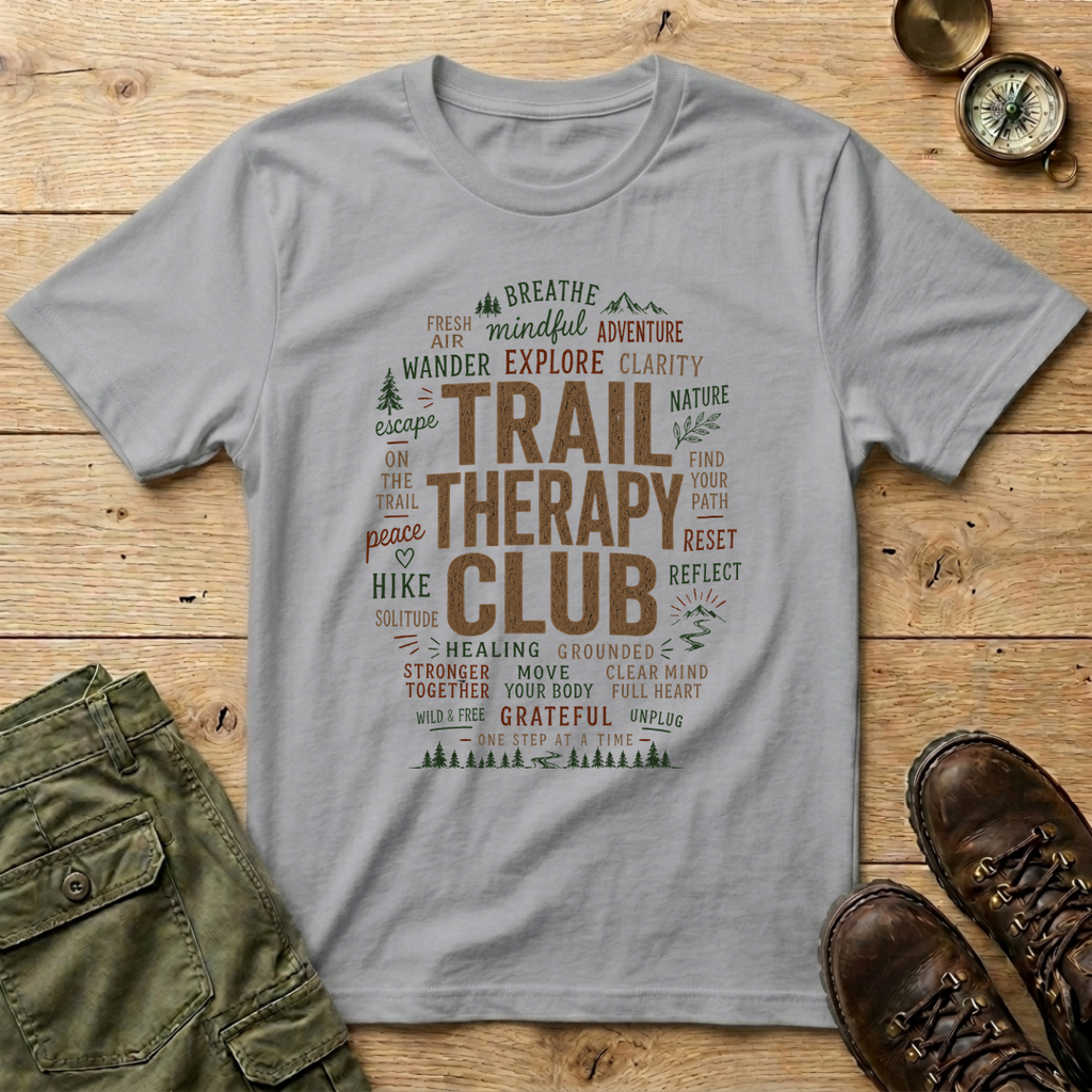 Trail Therapy Club Word Cloud T-Shirt