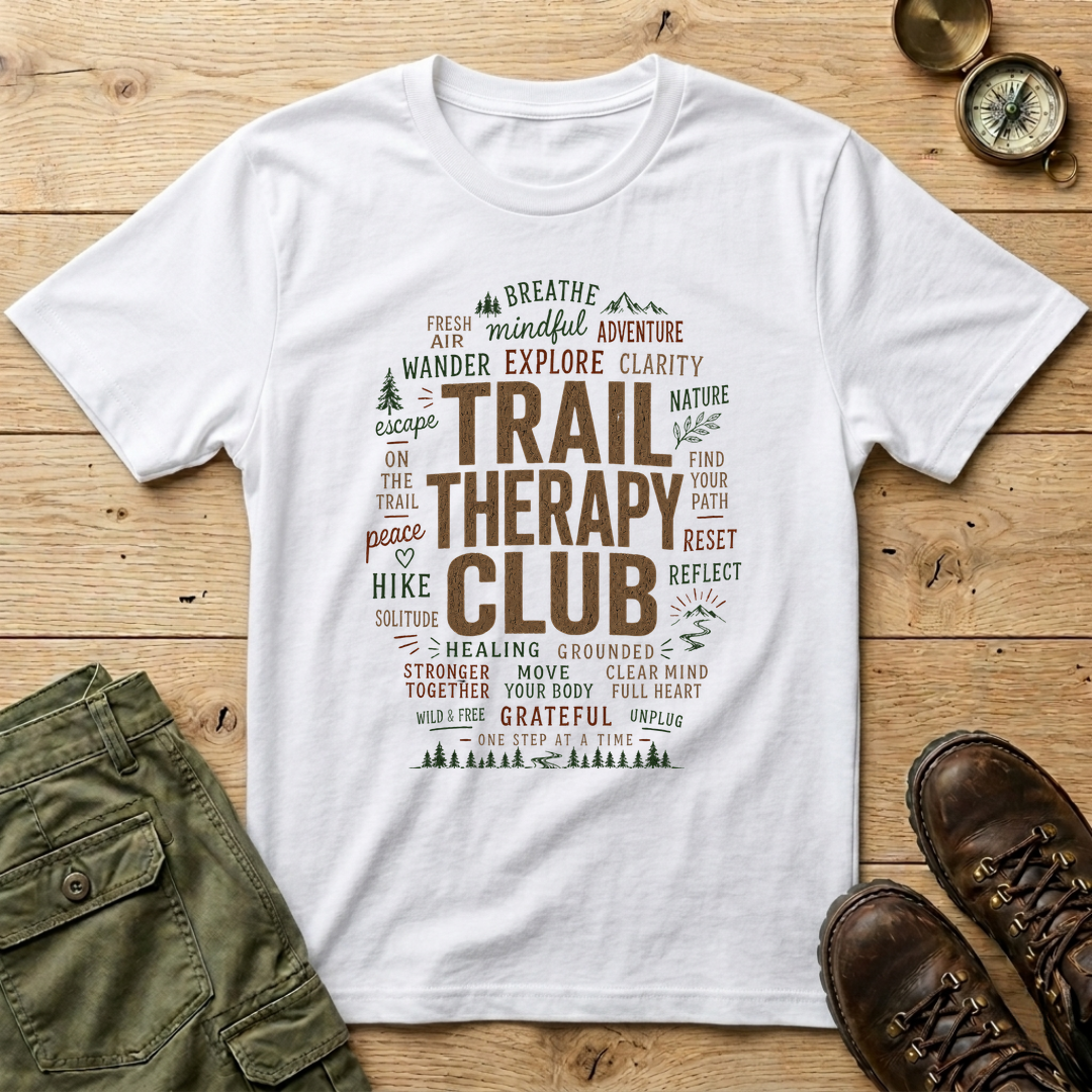 Trail Therapy Club Word Cloud T-Shirt