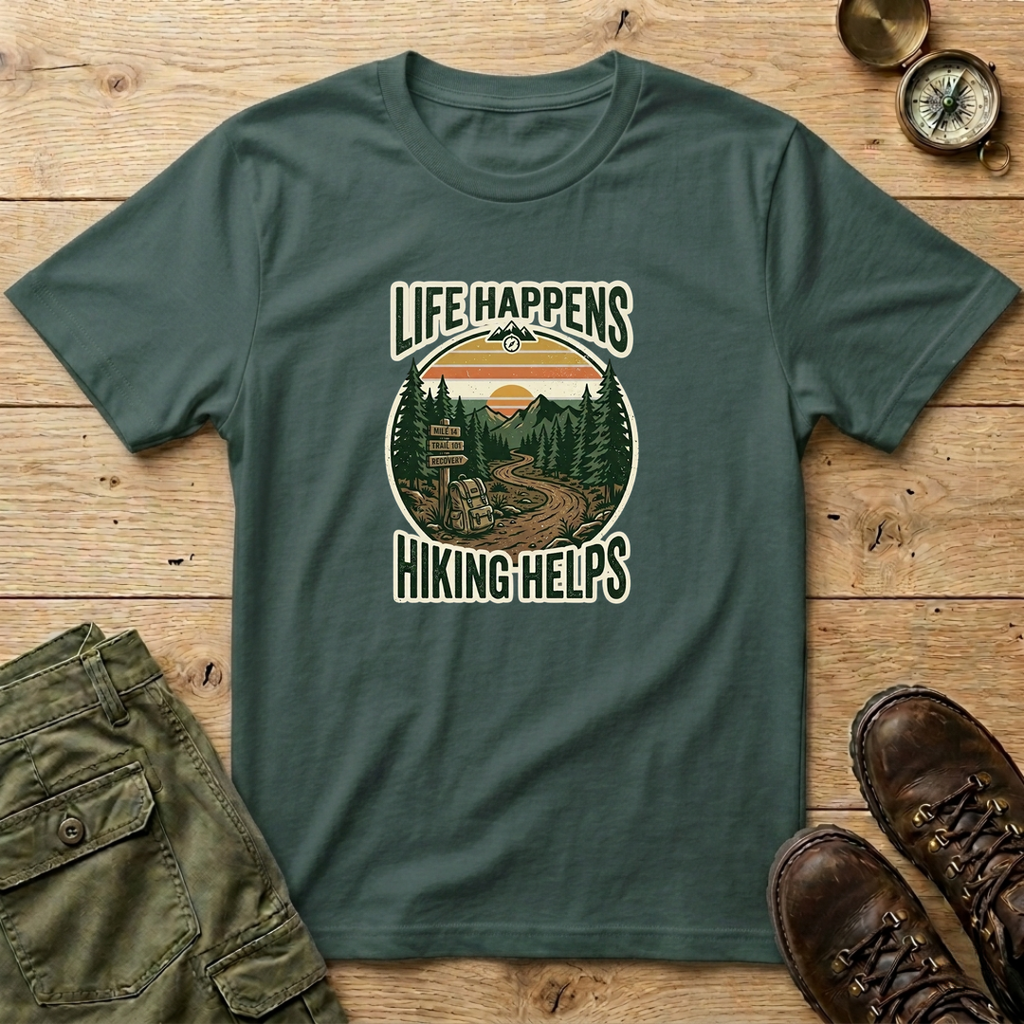 Life Happens Hiking Helps T-Shirt