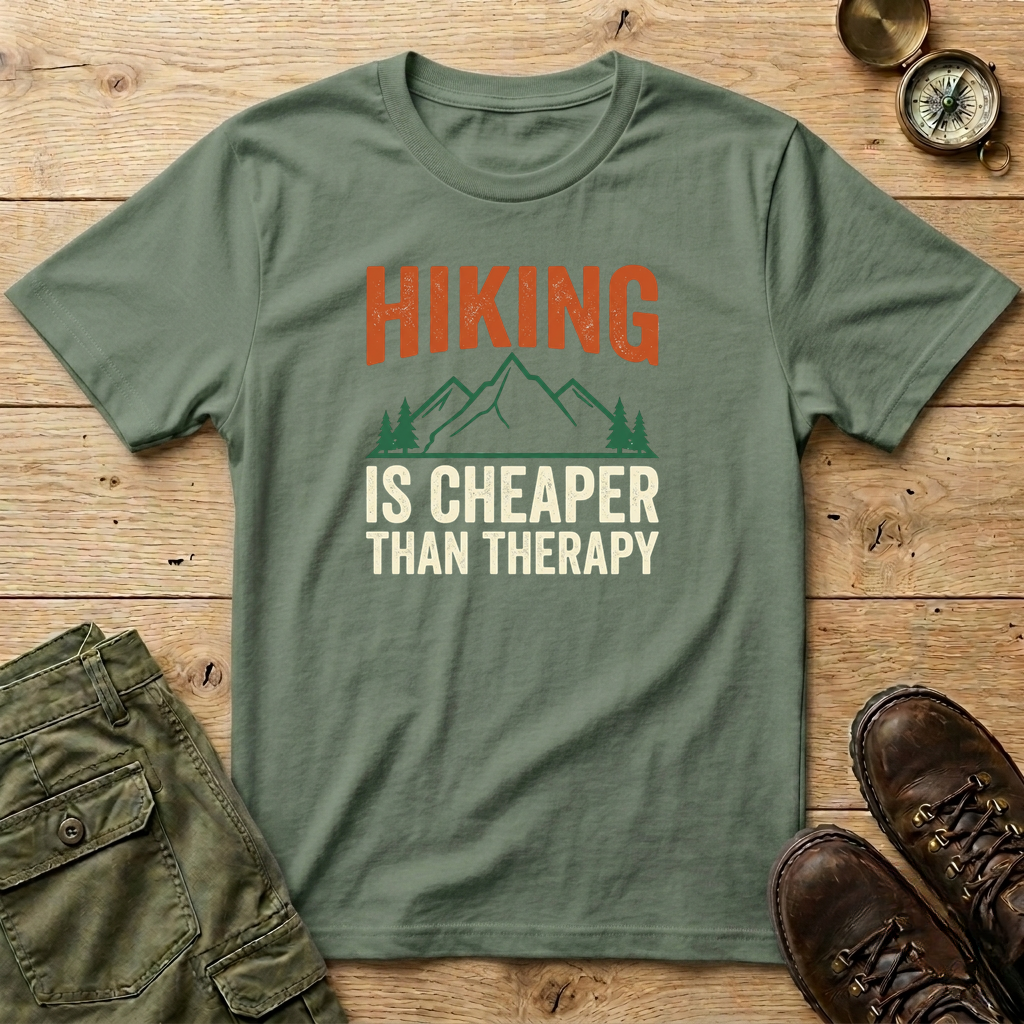 Hiking Is Cheaper Than Therapy T-Shirt