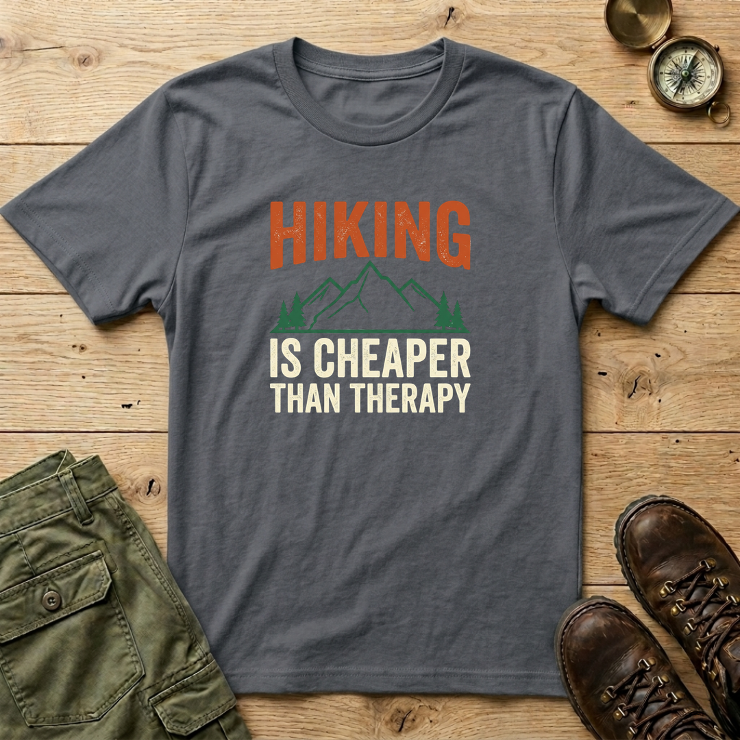 Hiking Is Cheaper Than Therapy T-Shirt