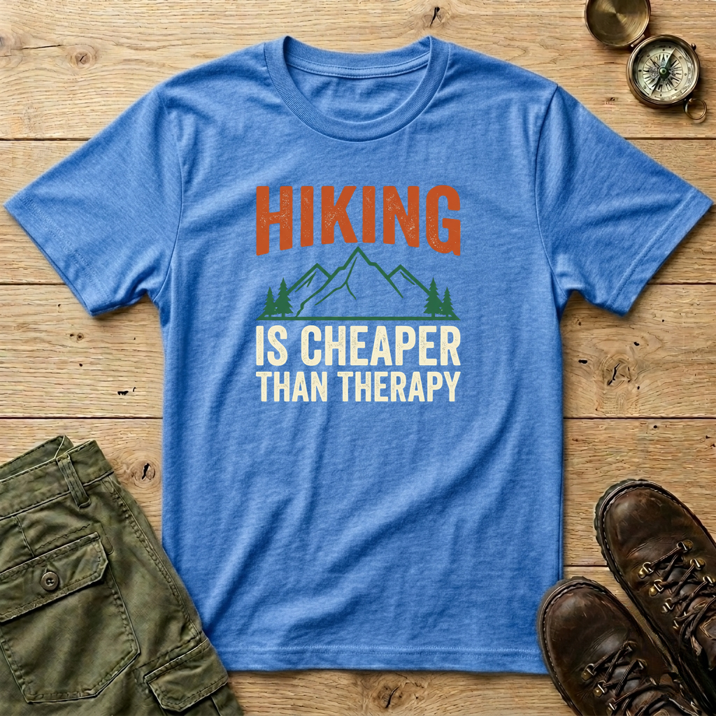 Hiking Is Cheaper Than Therapy T-Shirt