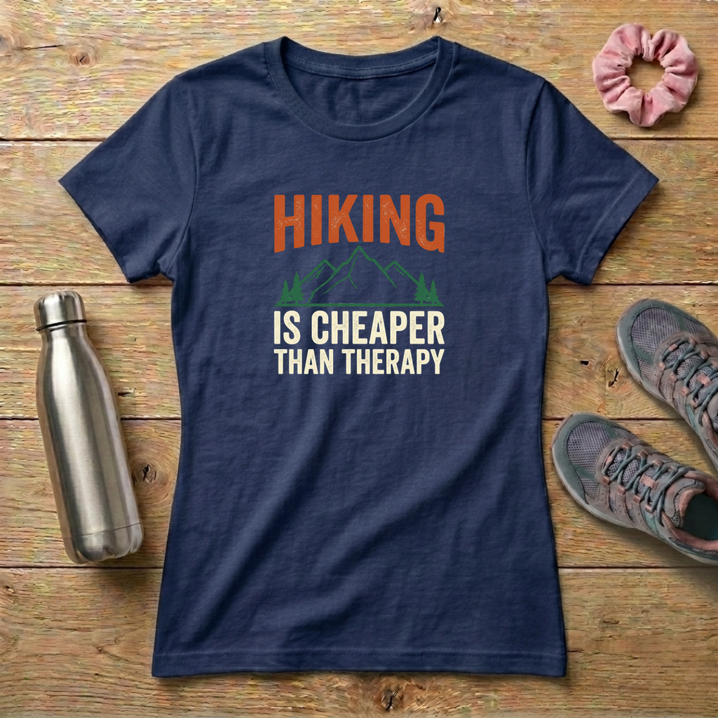 Hiking Is Cheaper Than Therapy Women's T-shirt