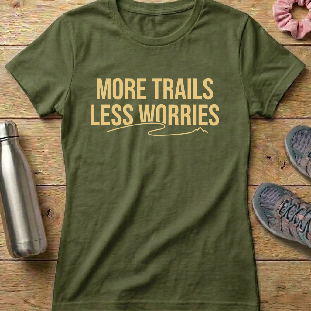 More Trails Less Worries Women's T-shirt
